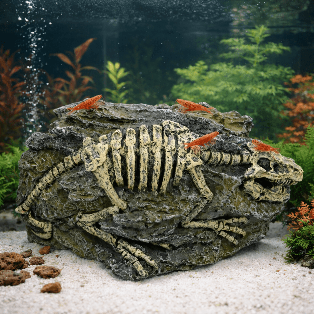 Dinosaurus Fossiel Aquarium Decoratie Schuilhol
