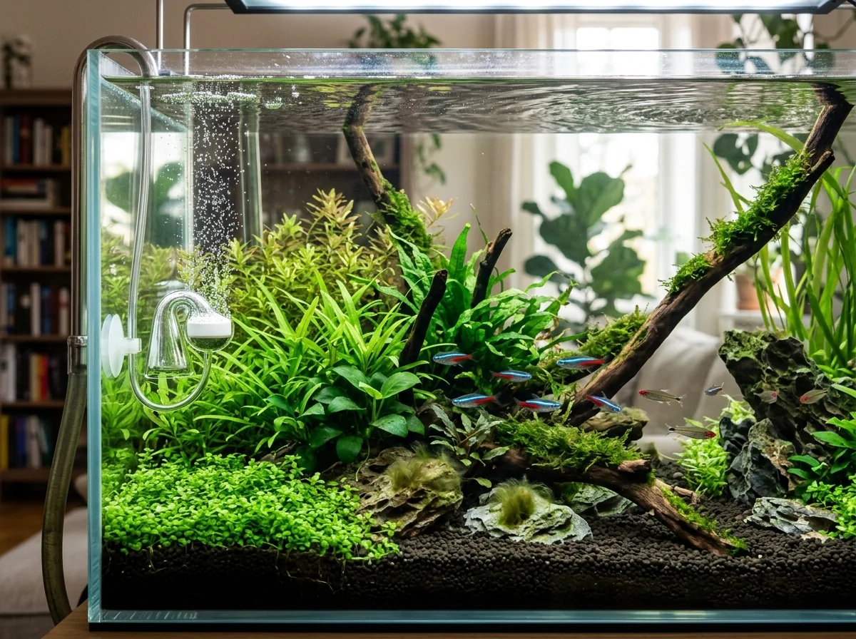 CO2 diffusor in aquarium