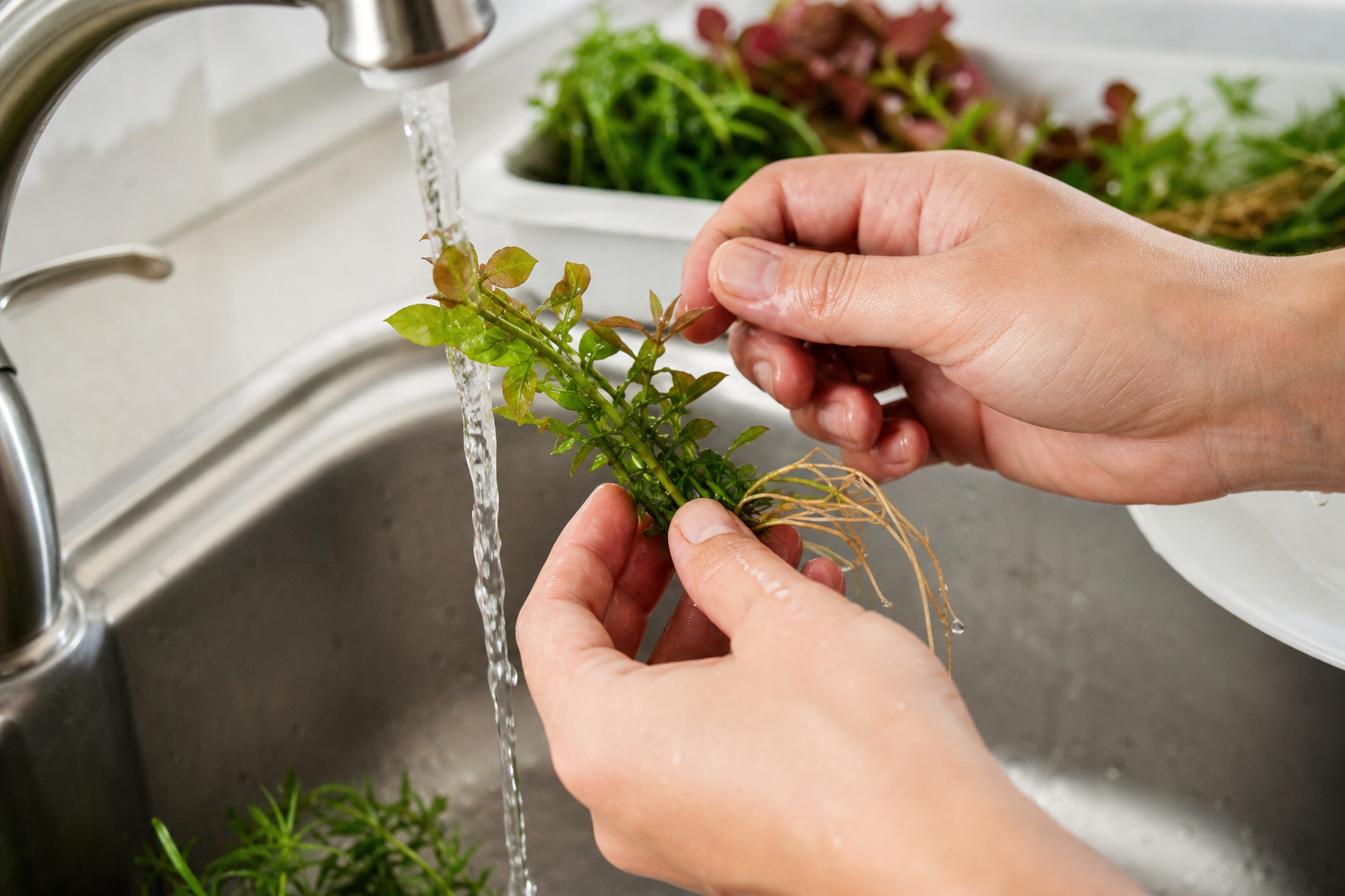Planten controleren op slakken