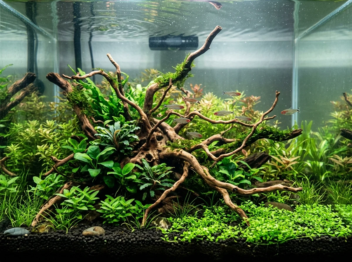 Spiderwood in aquascape