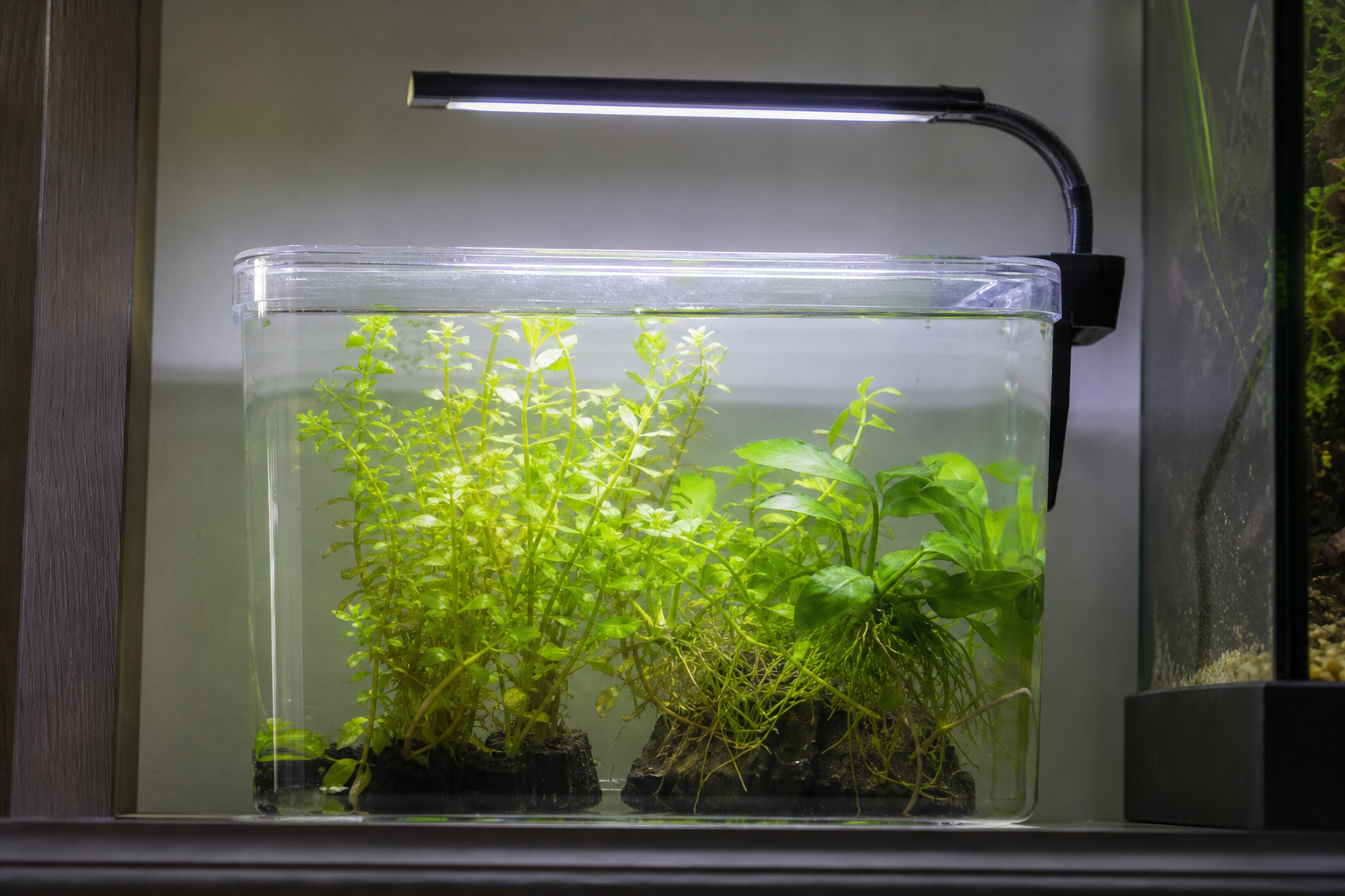 Quarantainebak met aquariumplanten