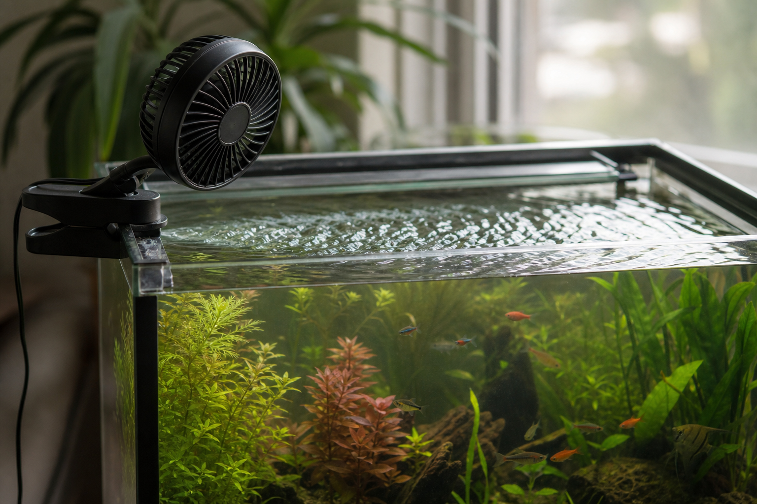 Aquarium koelen zomer