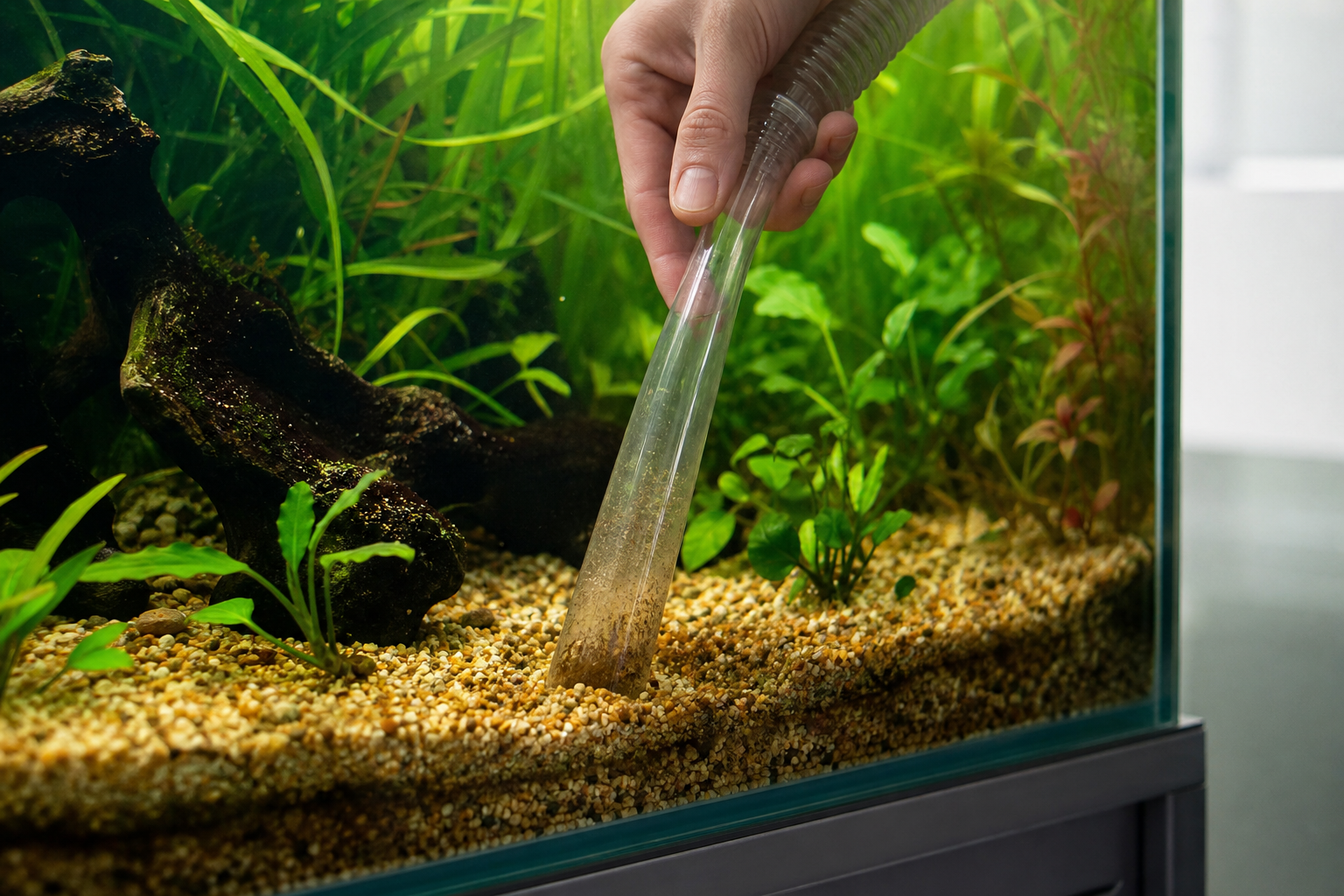 Bodem reinigen aquarium