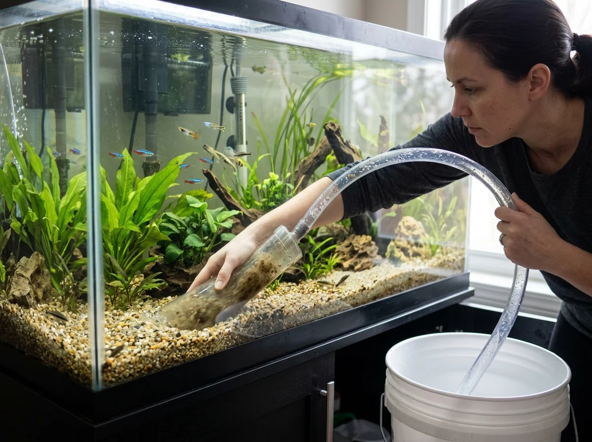 Bodem reinigen bij waterwissel