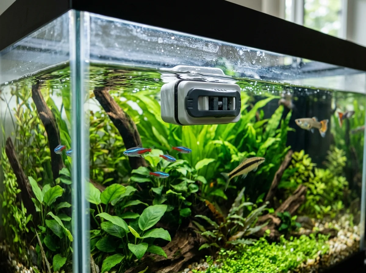 Drijvende aquarium magneet