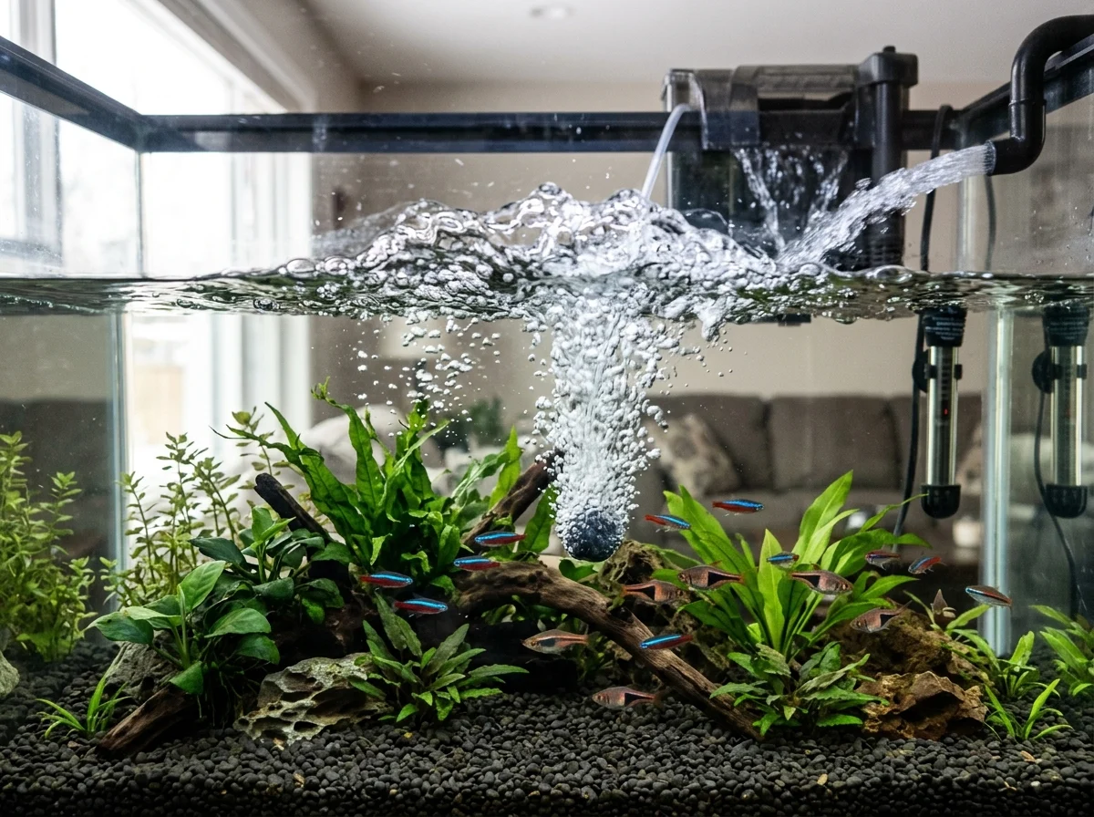 Extra beluchting aquarium