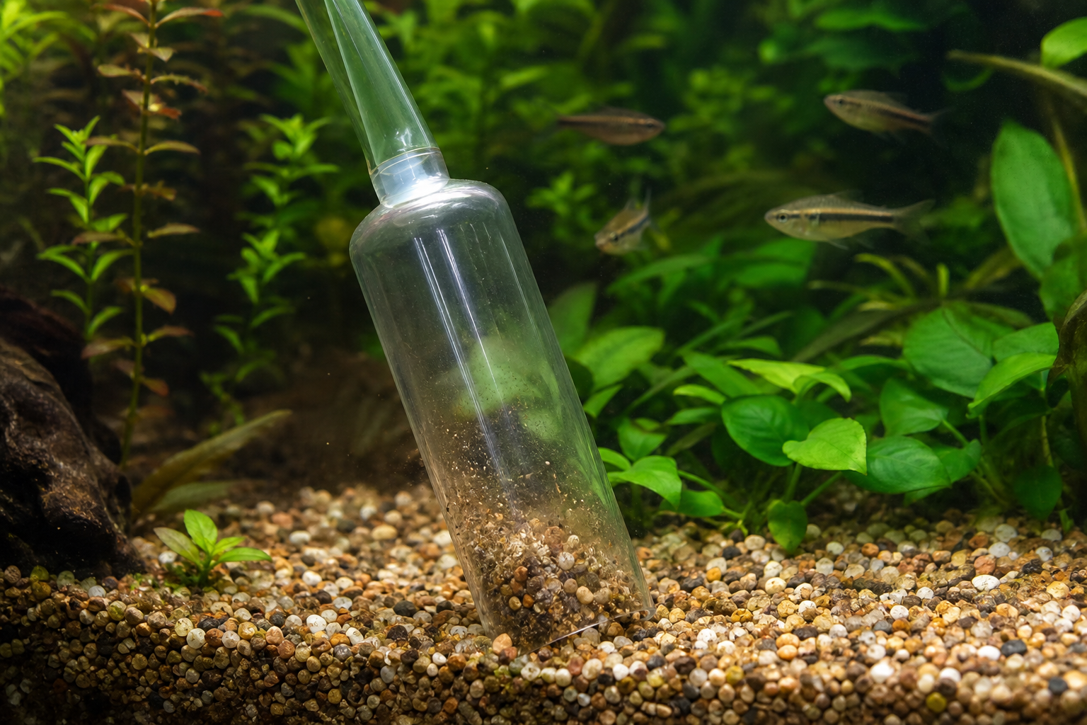 Bodem reinigen aquarium