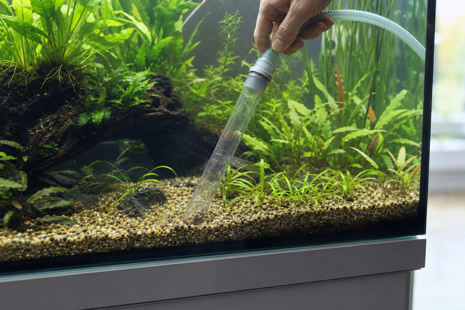 Bodem reinigen aquarium