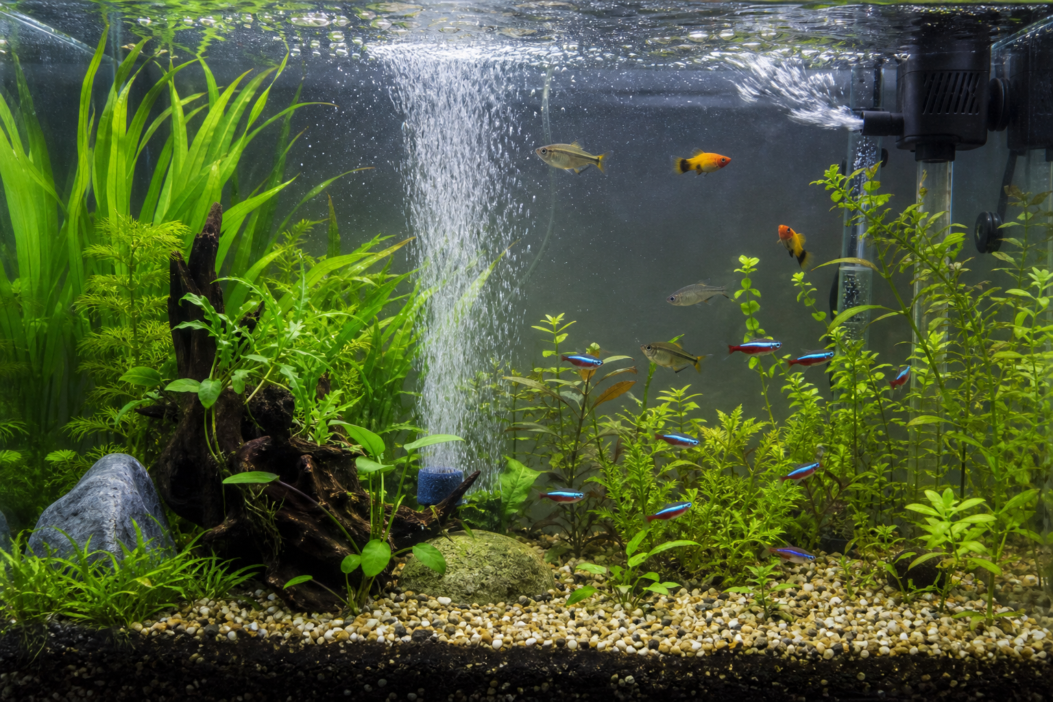 Extra beluchting aquarium