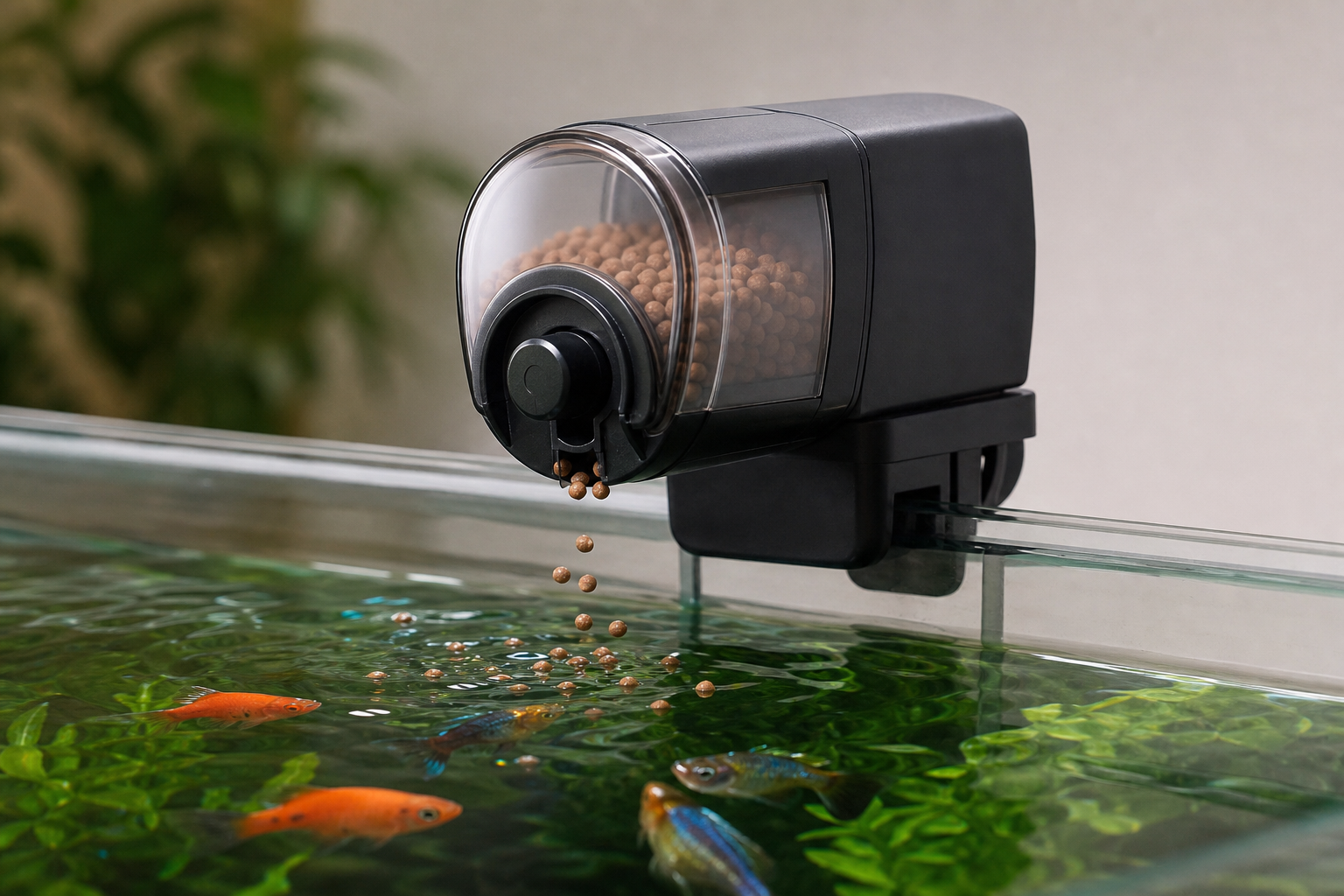 Automatische voederautomaat aquarium