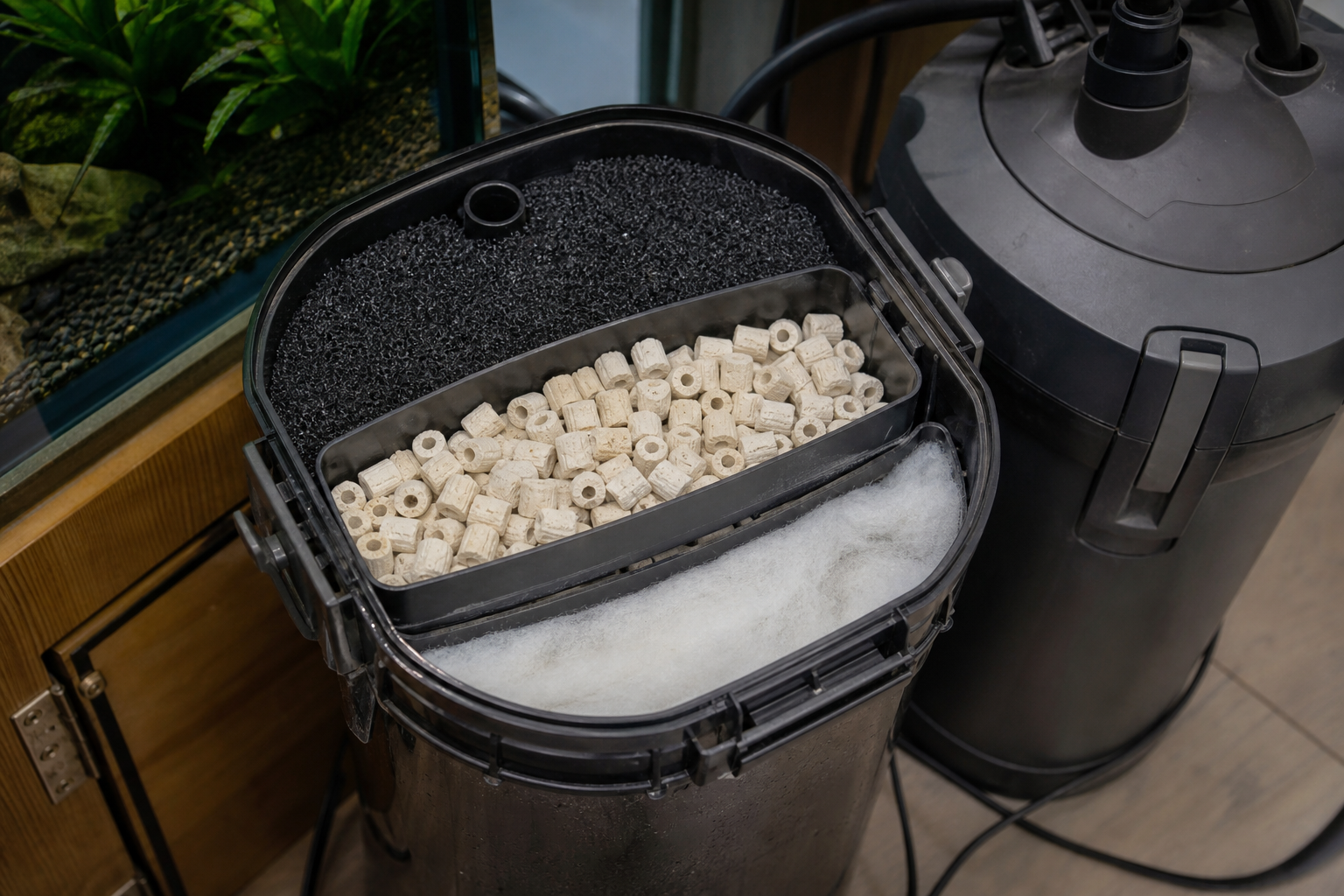 Lagen filtermateriaal buitenfilter