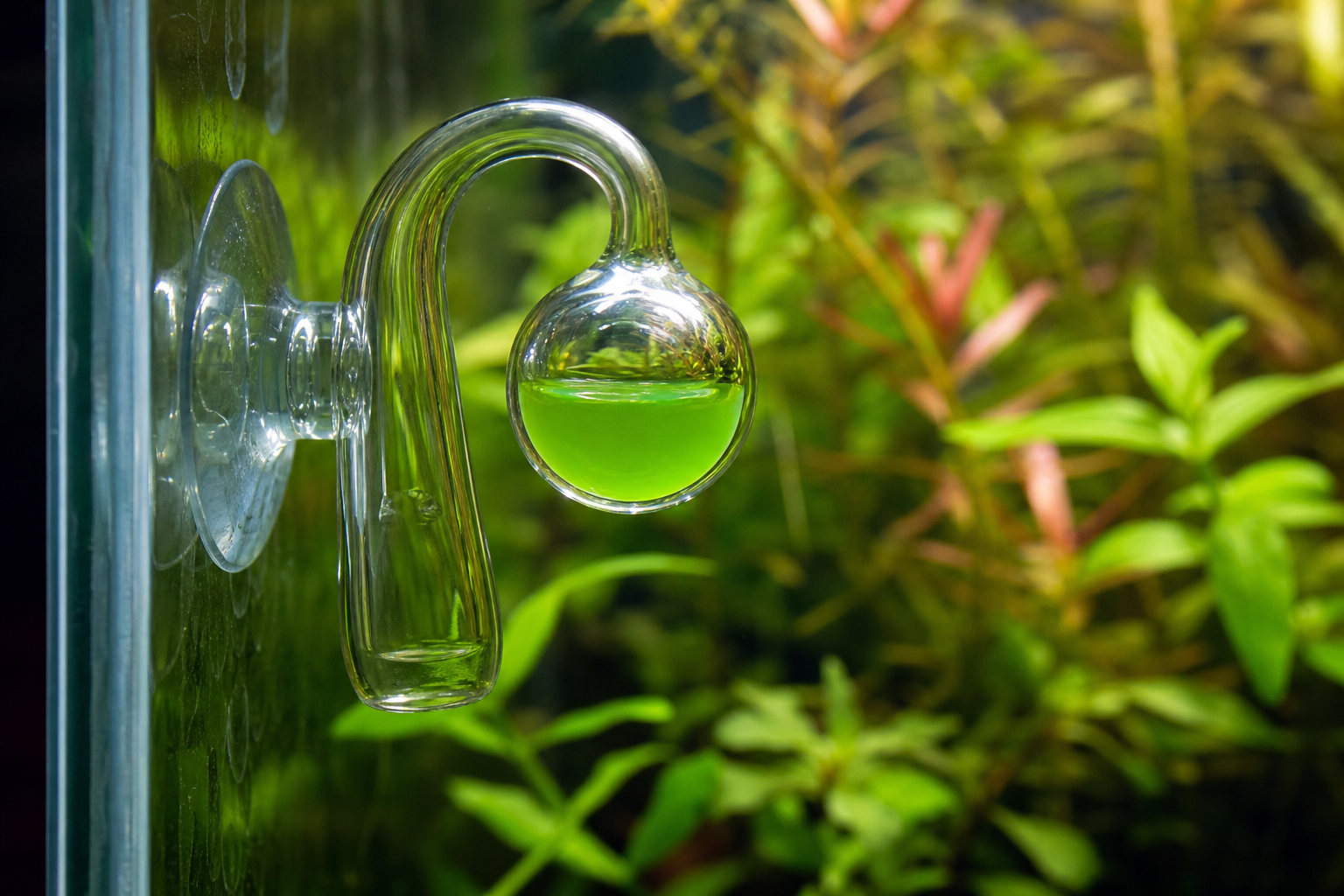 Heldergroene CO2 drop checker