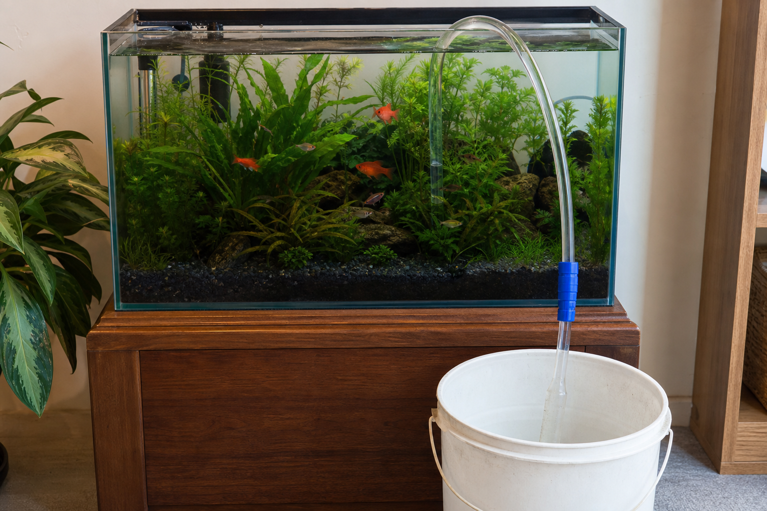 Water verversen aquarium
